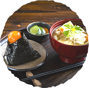 おにぎりだご汁セット